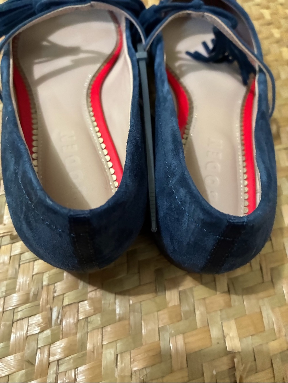 Boden Red Leather and Blue Suede Flats Size US 6 EU 36 - Picture 8 of 8